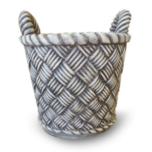 Pot à plante forme panier en GRC